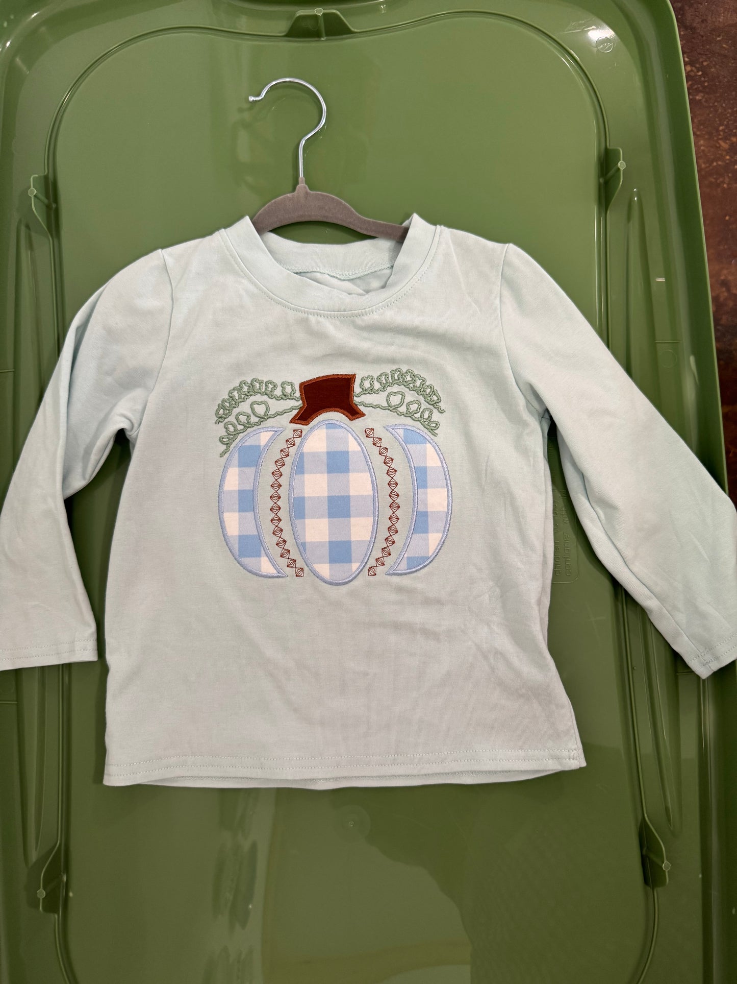 blue pumpkin shirt
