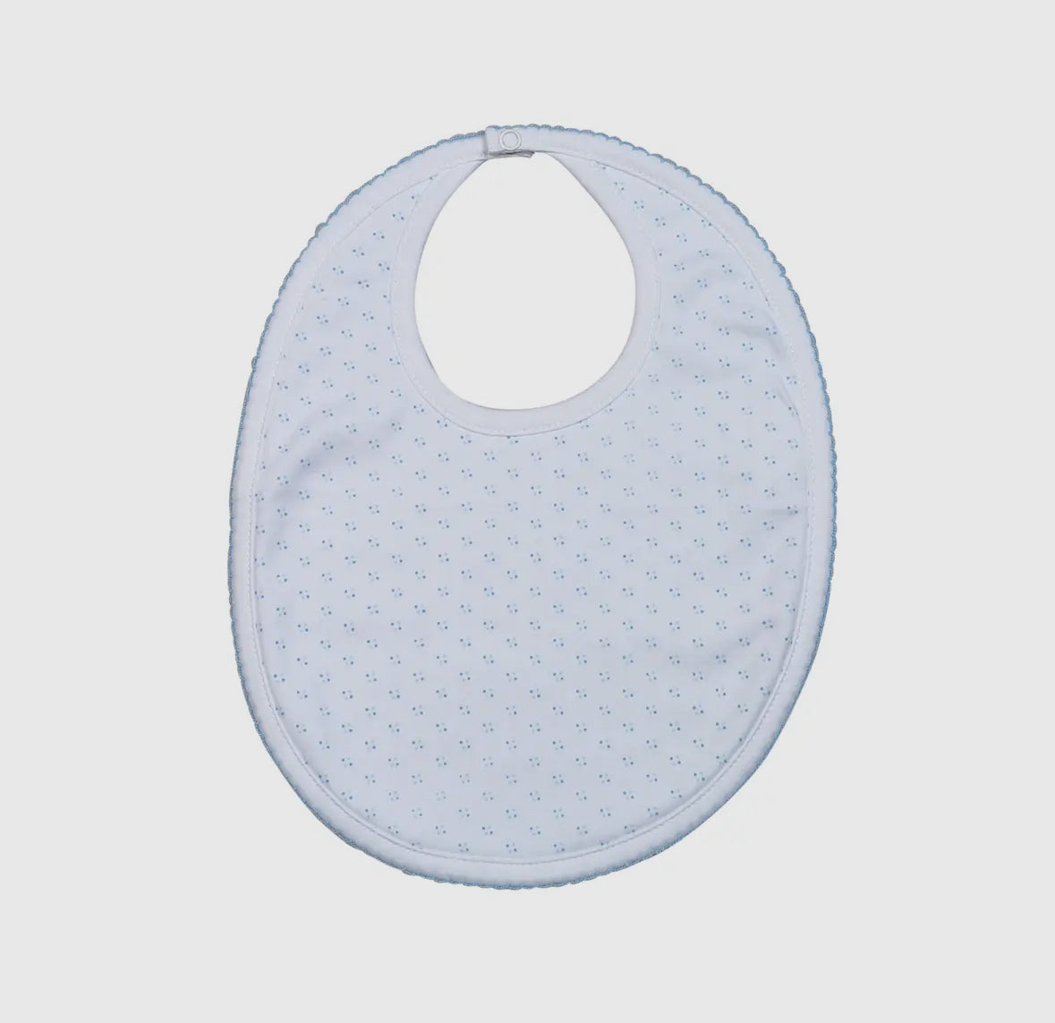 Blue Dotted Pima Bib