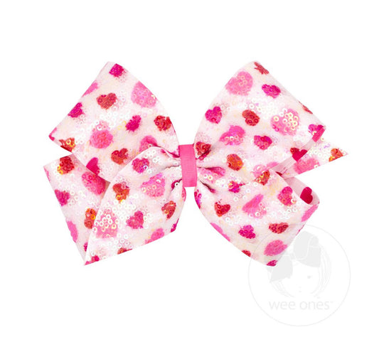 King Valentine’s Sequin Bow