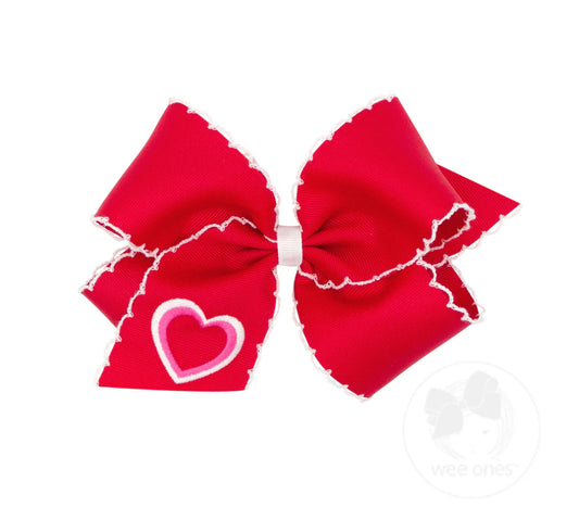 King Heart Stitched Bow