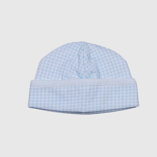 Blue Gingham Beanie