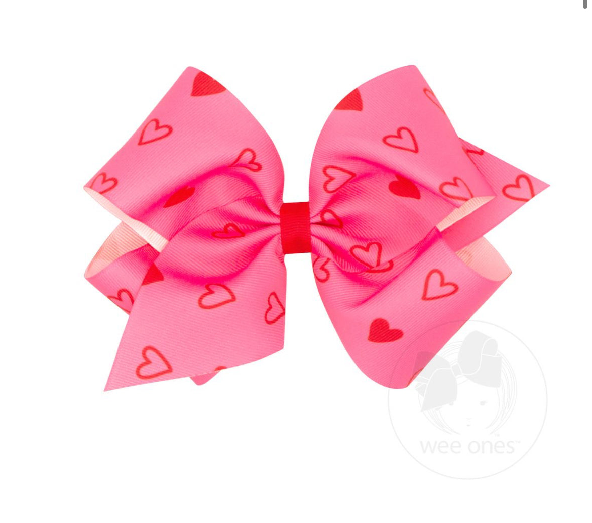 King Valentines Print Bow