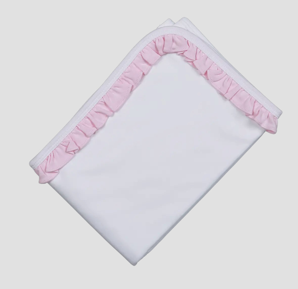 Pink Ruffle Receiving Blanket