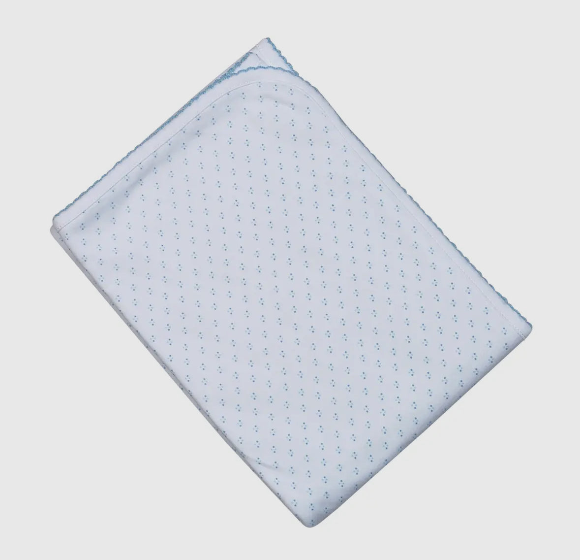 Blue Dotted Receiving Blanket