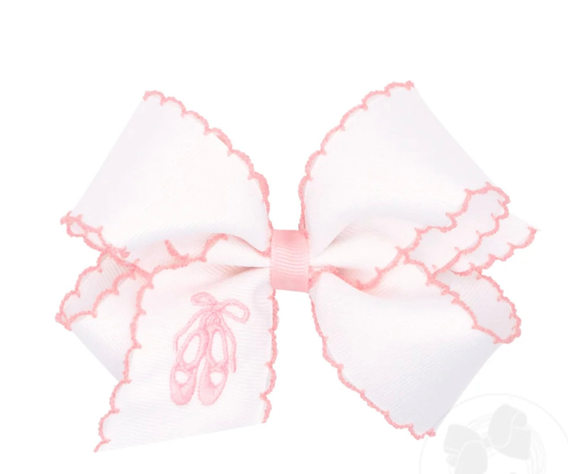 Med Pink/White Ballet Bow