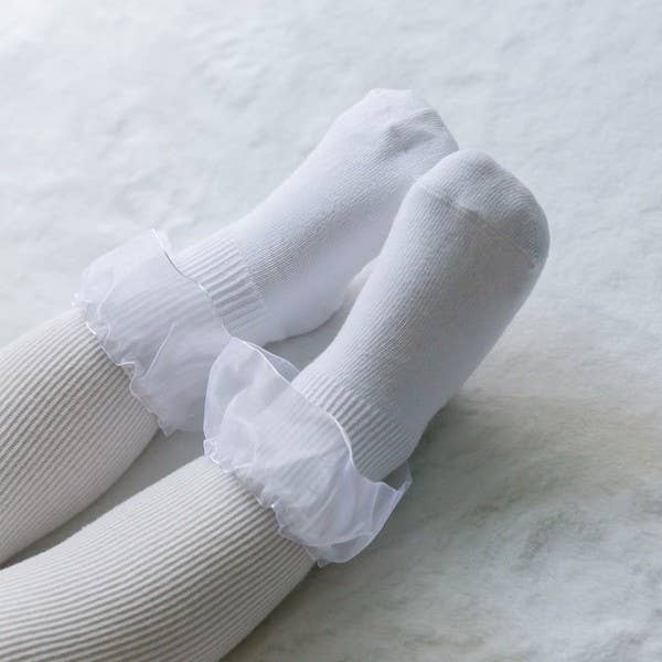 Frill Ankle Socks - Yuna White